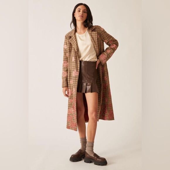 La Fuori Autumn Rose Trench Coat - Picture 6 of 7